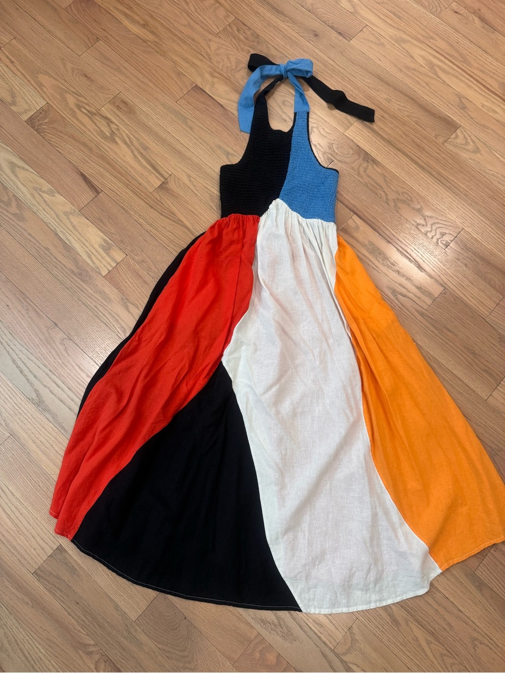 Anthropologie Celandine Linen Smocked Halter Midi Dress - Picture 2 of 2